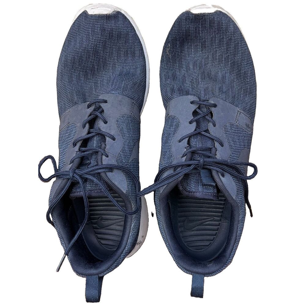 Nike Roshe One Knit Jacqard Navy Blue 11.5 Running Shoes Sneakers 777429-402 - Picture 1 of 10